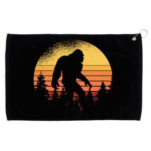 Retro Bigfoot Believer Silhouette Sasquatch Hide And Seek Grommeted Golf Towel