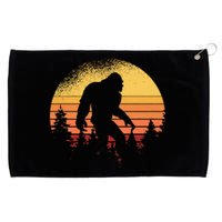 Retro Bigfoot Believer Silhouette Sasquatch Hide And Seek Grommeted Golf Towel