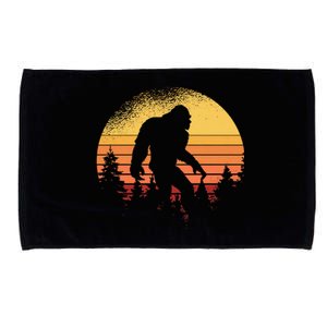 Retro Bigfoot Believer Silhouette Sasquatch Hide And Seek Microfiber Hand Towel