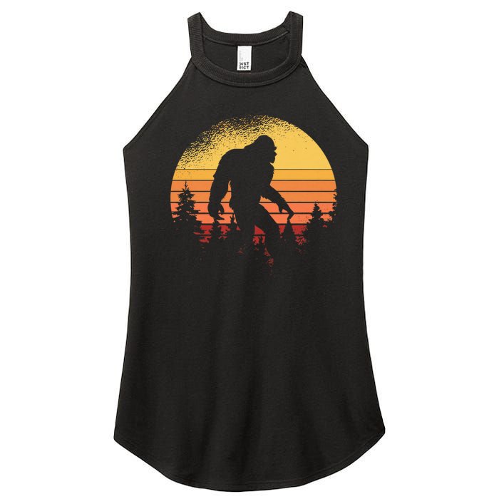 Retro Bigfoot Believer Silhouette Sasquatch Hide And Seek Women's Perfect Tri Rocker Tank