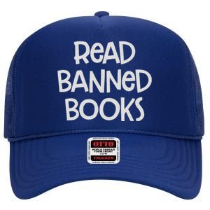 Read Banned Books High Crown Mesh Back Trucker Hat