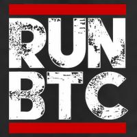 Run Btc Bitcoin Cryptocurrency 7 Panel Mesh Trucker Snapback Hat