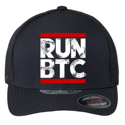 Run Btc Bitcoin Cryptocurrency Flexfit Unipanel Trucker Cap