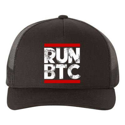 Run Btc Bitcoin Cryptocurrency Yupoong Adult 5-Panel Trucker Hat