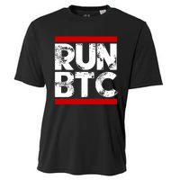 Run Btc Bitcoin Cryptocurrency Cooling Performance Crew T-Shirt