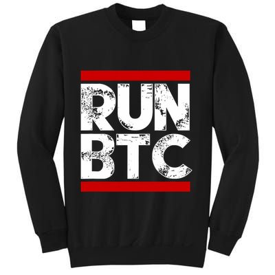Run Btc Bitcoin Cryptocurrency Sweatshirt