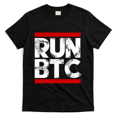 Run Btc Bitcoin Cryptocurrency T-Shirt