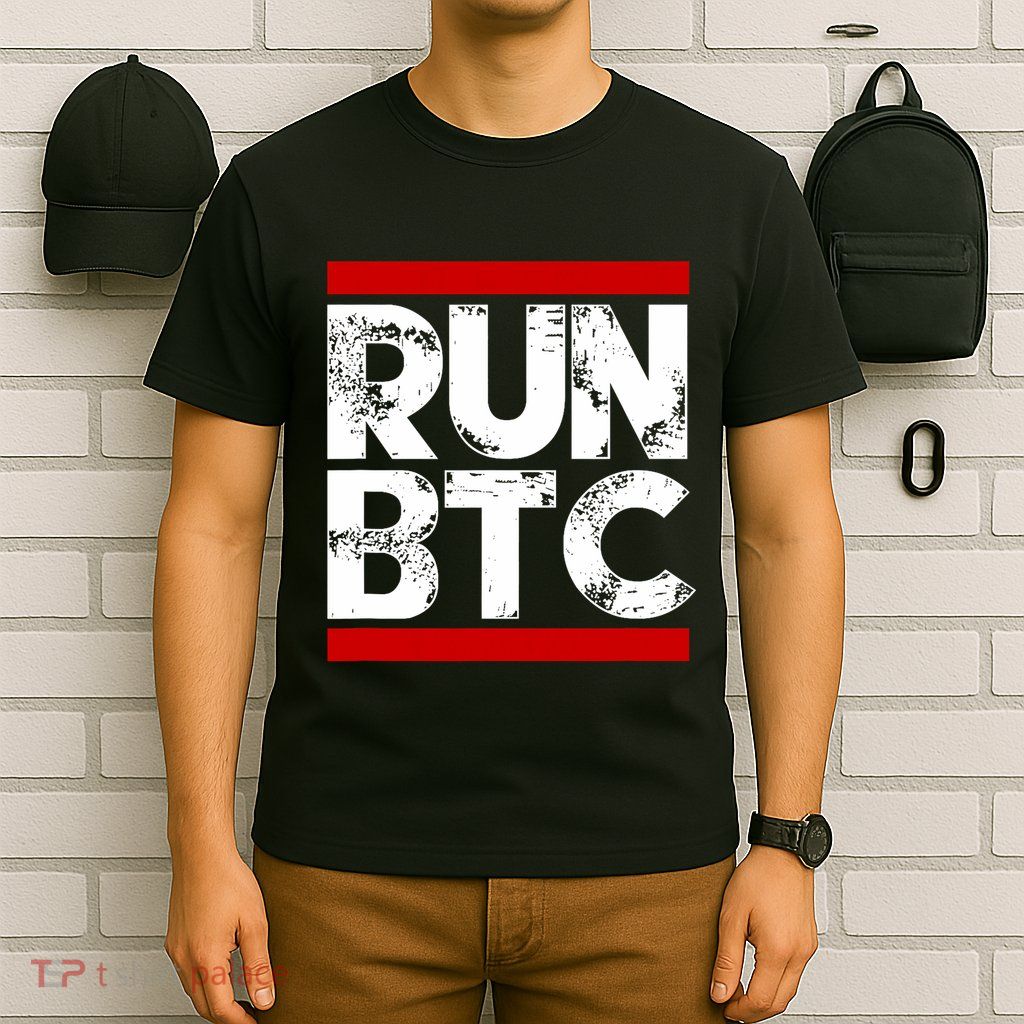 Run Btc Bitcoin Cryptocurrency T-Shirt