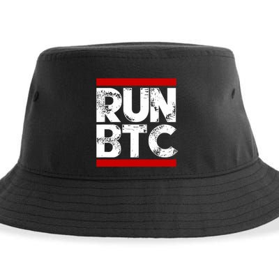Run Btc Bitcoin Cryptocurrency Sustainable Bucket Hat