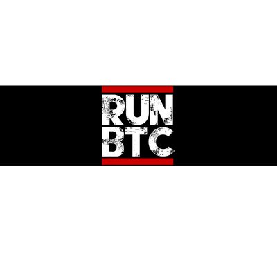 Run Btc Bitcoin Cryptocurrency Bumper Sticker