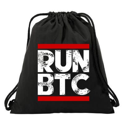 Run Btc Bitcoin Cryptocurrency Drawstring Bag