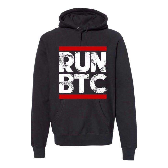 Run Btc Bitcoin Cryptocurrency Premium Hoodie