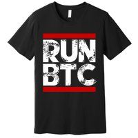 Run Btc Bitcoin Cryptocurrency Premium T-Shirt