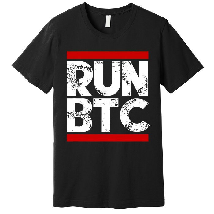 Run Btc Bitcoin Cryptocurrency Premium T-Shirt