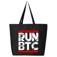 Run Btc Bitcoin Cryptocurrency 25L Jumbo Tote