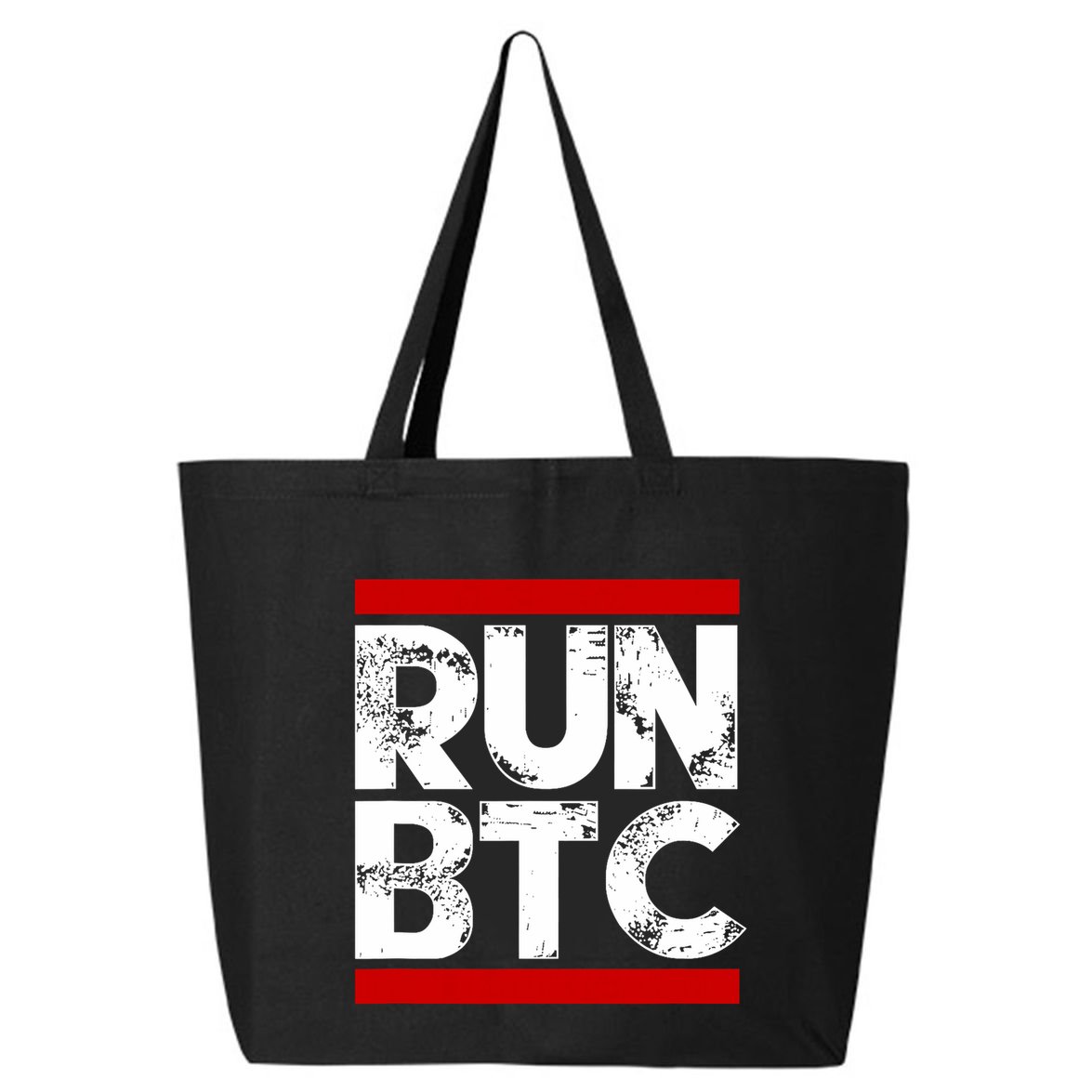 Run Btc Bitcoin Cryptocurrency 25L Jumbo Tote