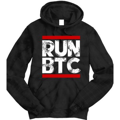 Run Btc Bitcoin Cryptocurrency Tie Dye Hoodie