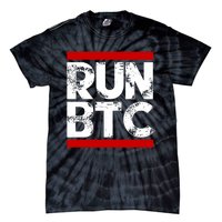 Run Btc Bitcoin Cryptocurrency Tie-Dye T-Shirt