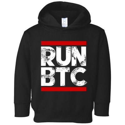 Run Btc Bitcoin Cryptocurrency Toddler Hoodie