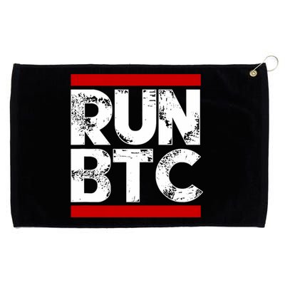 Run Btc Bitcoin Cryptocurrency Grommeted Golf Towel