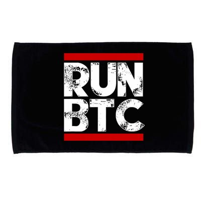 Run Btc Bitcoin Cryptocurrency Microfiber Hand Towel