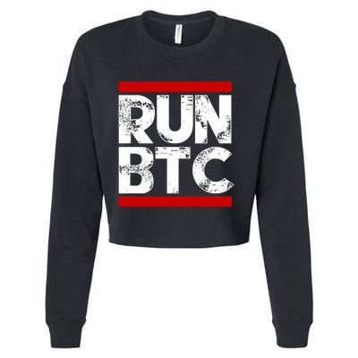 Run Btc Bitcoin Cryptocurrency Cropped Pullover Crew