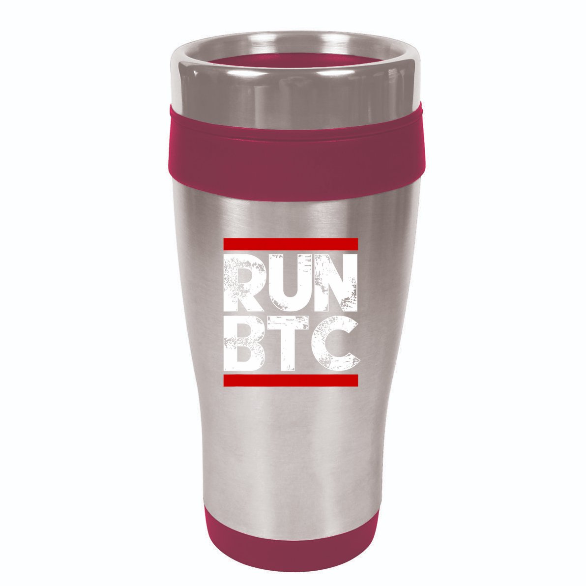 Run Btc Bitcoin Cryptocurrency 16oz Travel Tumbler