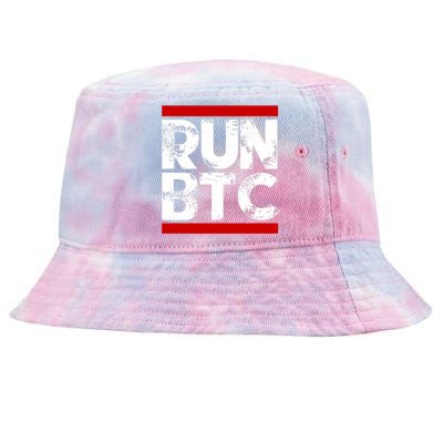 Run Btc Bitcoin Cryptocurrency Tie-Dyed Bucket Hat