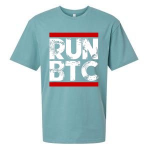 Run Btc Bitcoin Cryptocurrency Sueded Cloud Jersey T-Shirt