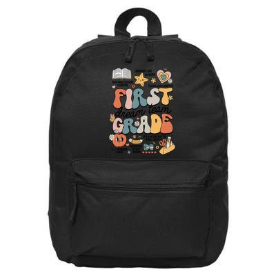 Retro Bye Bruh First Grade Happy Last Day Of School 16 in Basic Backpack