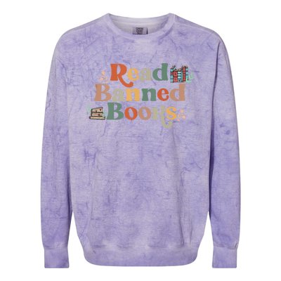 Read Banned Books Week Reading Freedom Librarian Colorblast Crewneck Sweatshirt