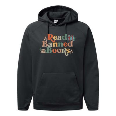 Read Banned Books Week Reading Freedom Librarian Performance Fleece Hoodie