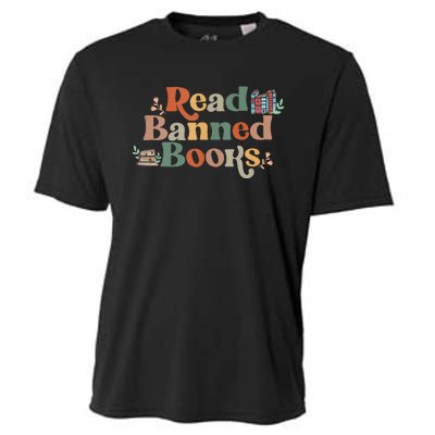 Read Banned Books Week Reading Freedom Librarian Cooling Performance Crew T-Shirt