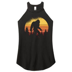 Retro Bigfoot Believer Silhouette Sasquatch Hide And Seek Women's Perfect Tri Rocker Tank