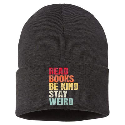 Read Books Be Kind Stay Weird Sustainable Knit Beanie