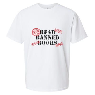 Read Banned Books Book Lovers Reading Teacher Librarian Warn Sueded Cloud Jersey T-Shirt