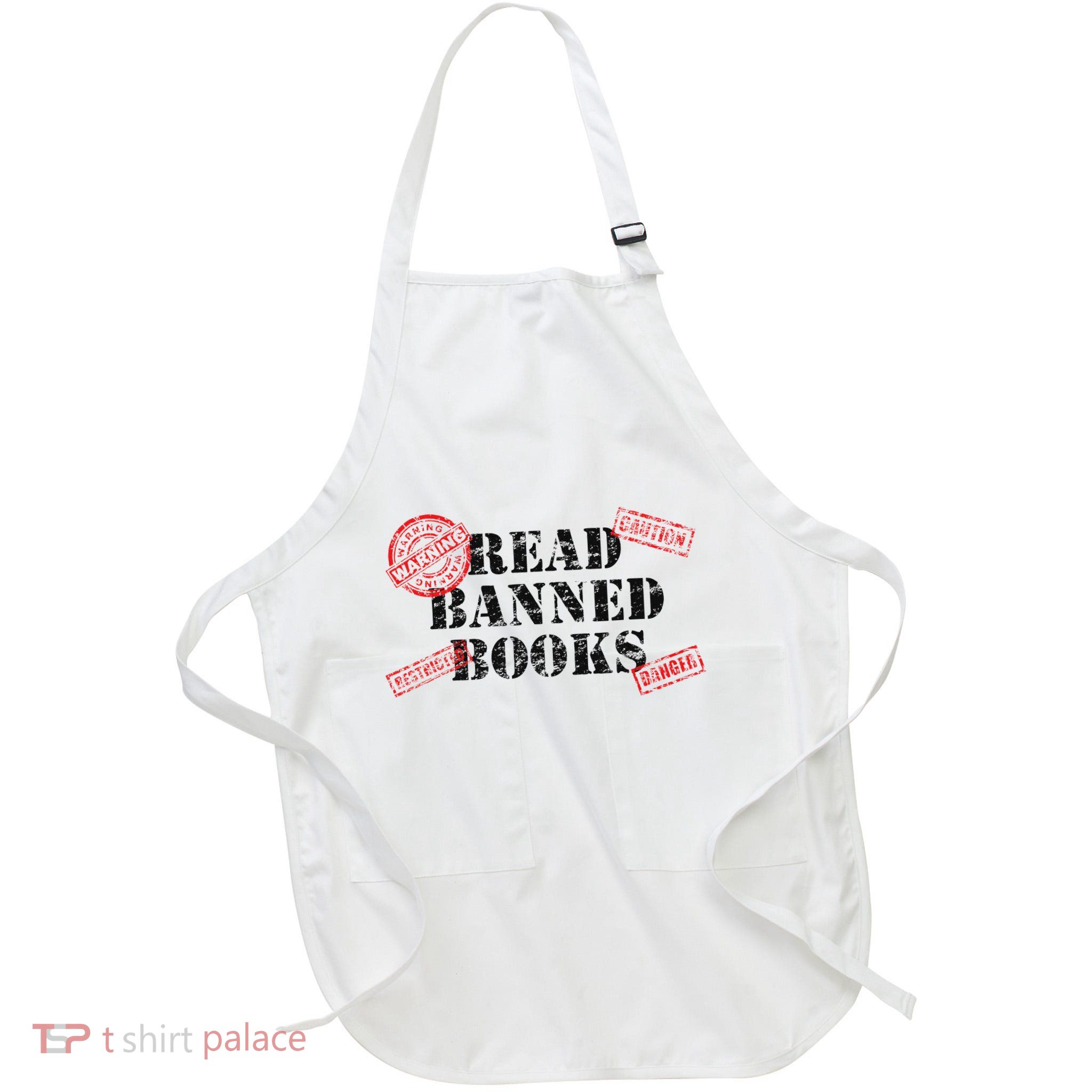 Read Banned Books Book Lovers Reading Teacher Librarian Warn Apron