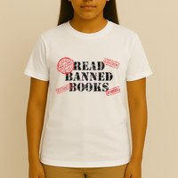 Read Banned Books Book Lovers Reading Teacher Librarian Warn T-Shirt