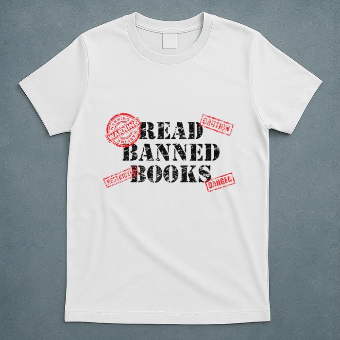 Read Banned Books Book Lovers Reading Teacher Librarian Warn T-Shirt