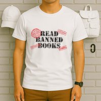 Read Banned Books Book Lovers Reading Teacher Librarian Warn T-Shirt