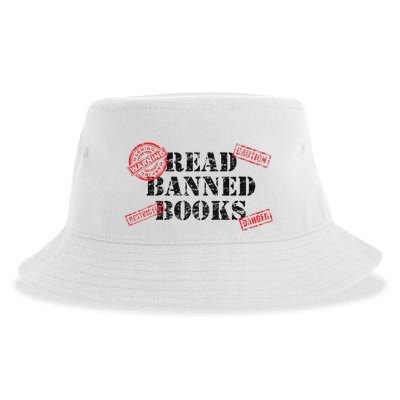 Read Banned Books Book Lovers Reading Teacher Librarian Warn Sustainable Bucket Hat