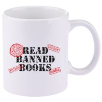 Read Banned Books Book Lovers Reading Teacher Librarian Warn 11oz C Handle Ceramic Mug