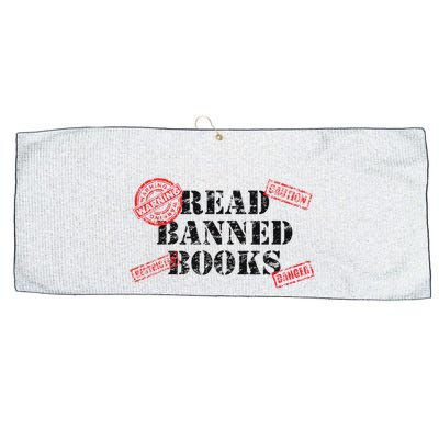 Read Banned Books Book Lovers Reading Teacher Librarian Warn Large Microfiber Waffle Golf Towel