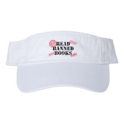 Read Banned Books Book Lovers Reading Teacher Librarian Warn Valucap Bio-Washed Visor
