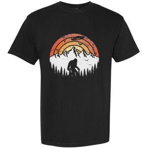 Retro Bigfoot Believer Silhouette Sasquatch Hide And Seek Garment-Dyed Heavyweight T-Shirt