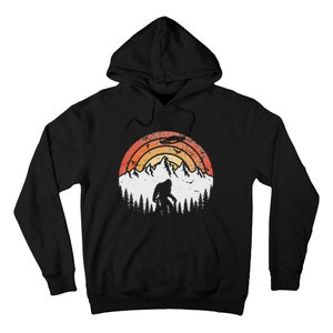 Retro Bigfoot Believer Silhouette Sasquatch Hide And Seek Hoodie