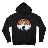 Retro Bigfoot Believer Silhouette Sasquatch Hide And Seek Hoodie