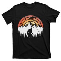 Retro Bigfoot Believer Silhouette Sasquatch Hide And Seek T-Shirt