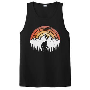 Retro Bigfoot Believer Silhouette Sasquatch Hide And Seek PosiCharge Competitor Tank