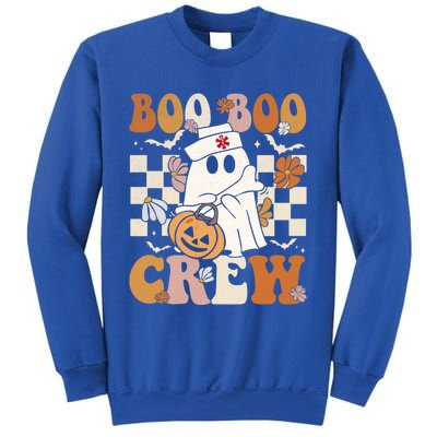 Retro Boo Boo Crew Halloween Nurse Ghost Paramedic Emt Ems Gift Sweatshirt